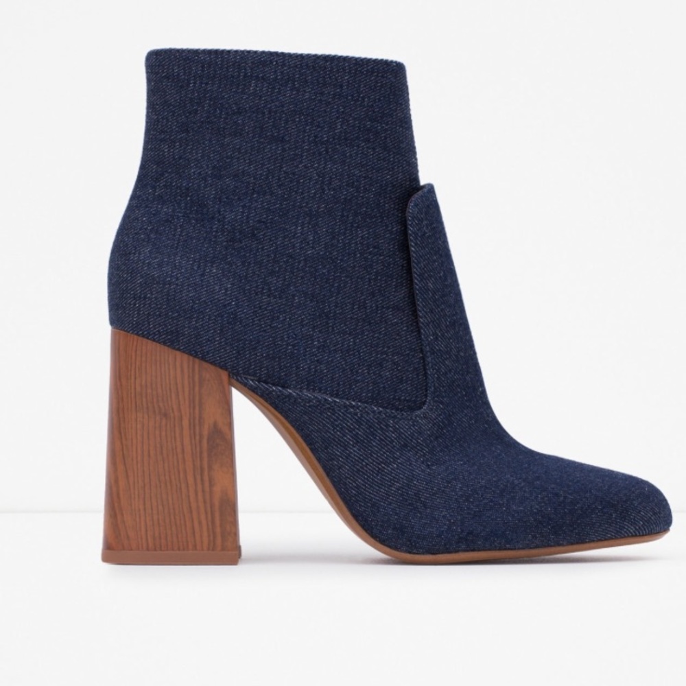Zara denim ankle boots size 38 BRAND NEW WITH TAGS
